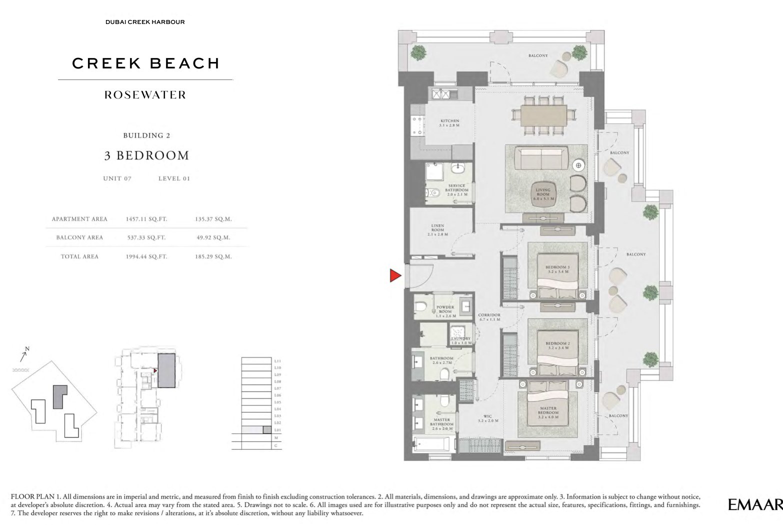 3 Bedroom Unit 7 - Level 1