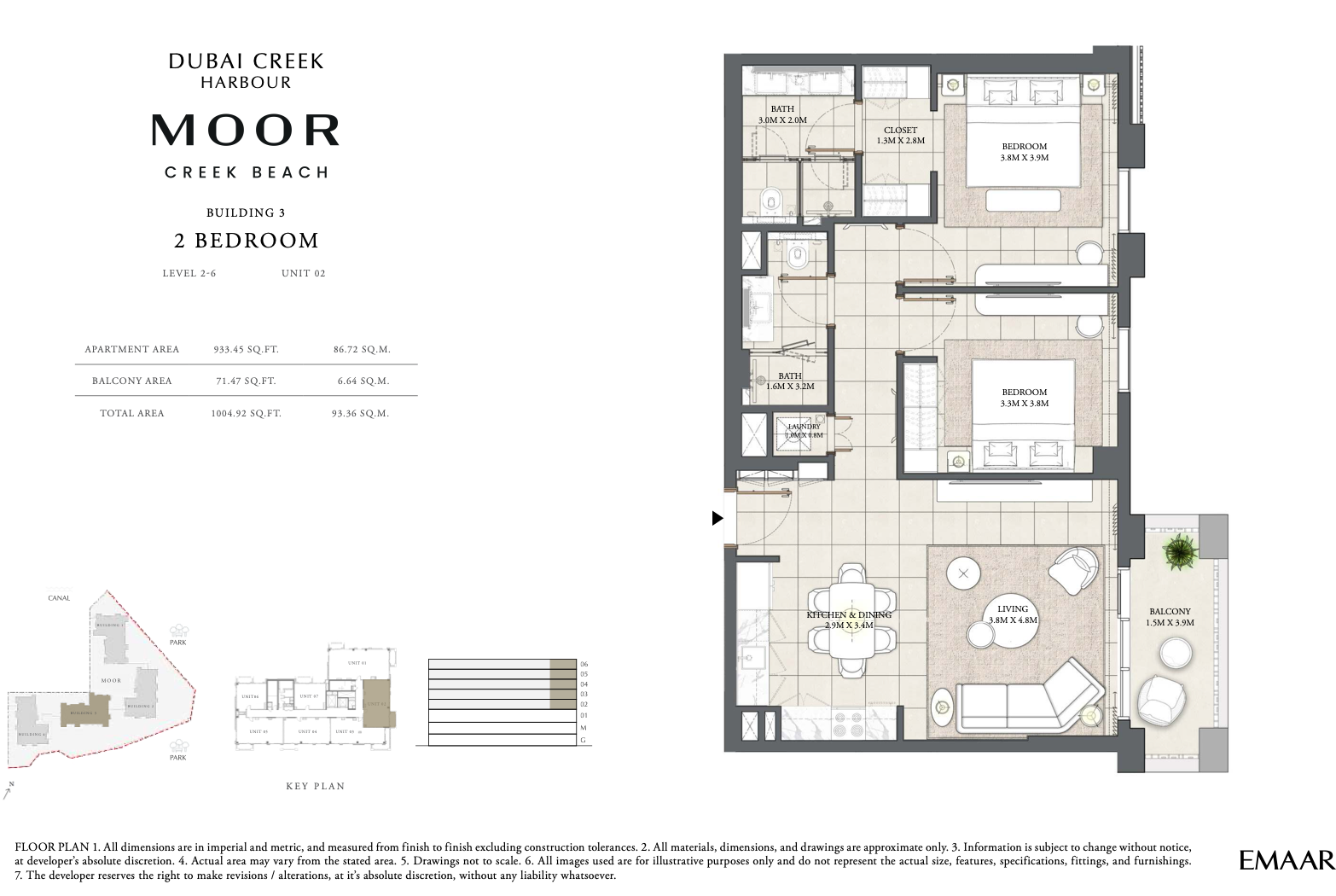 2 Bedroom Unit 2 - Level 2-6
