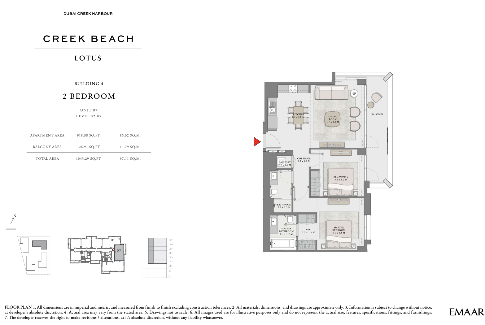 2 Bedroom Unit 7 - Level 2-7