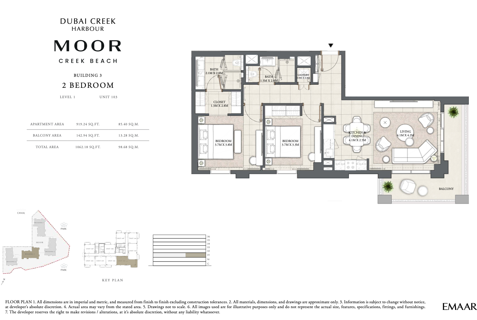 2 Bedroom Unit 3 - Level 1