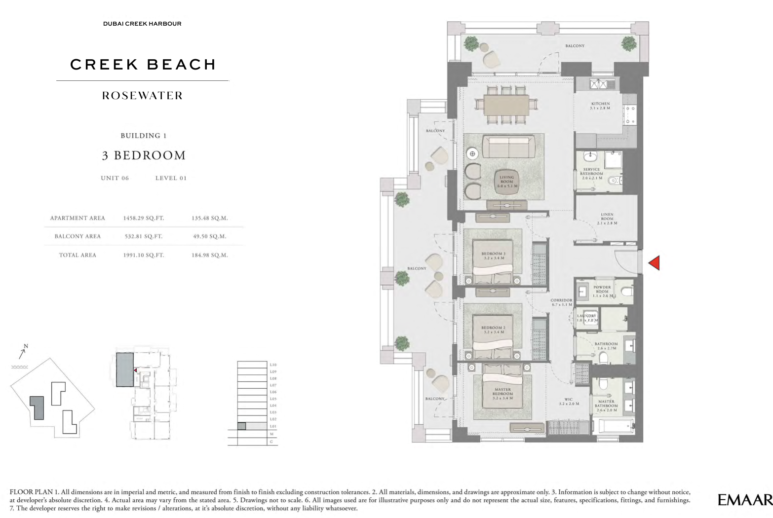 3 Bedroom Unit 6 -  Level 1