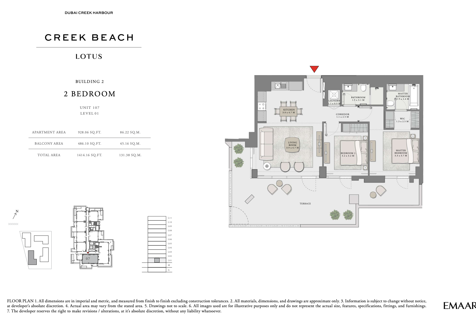 2 Bedroom Unit 7 - Level 1