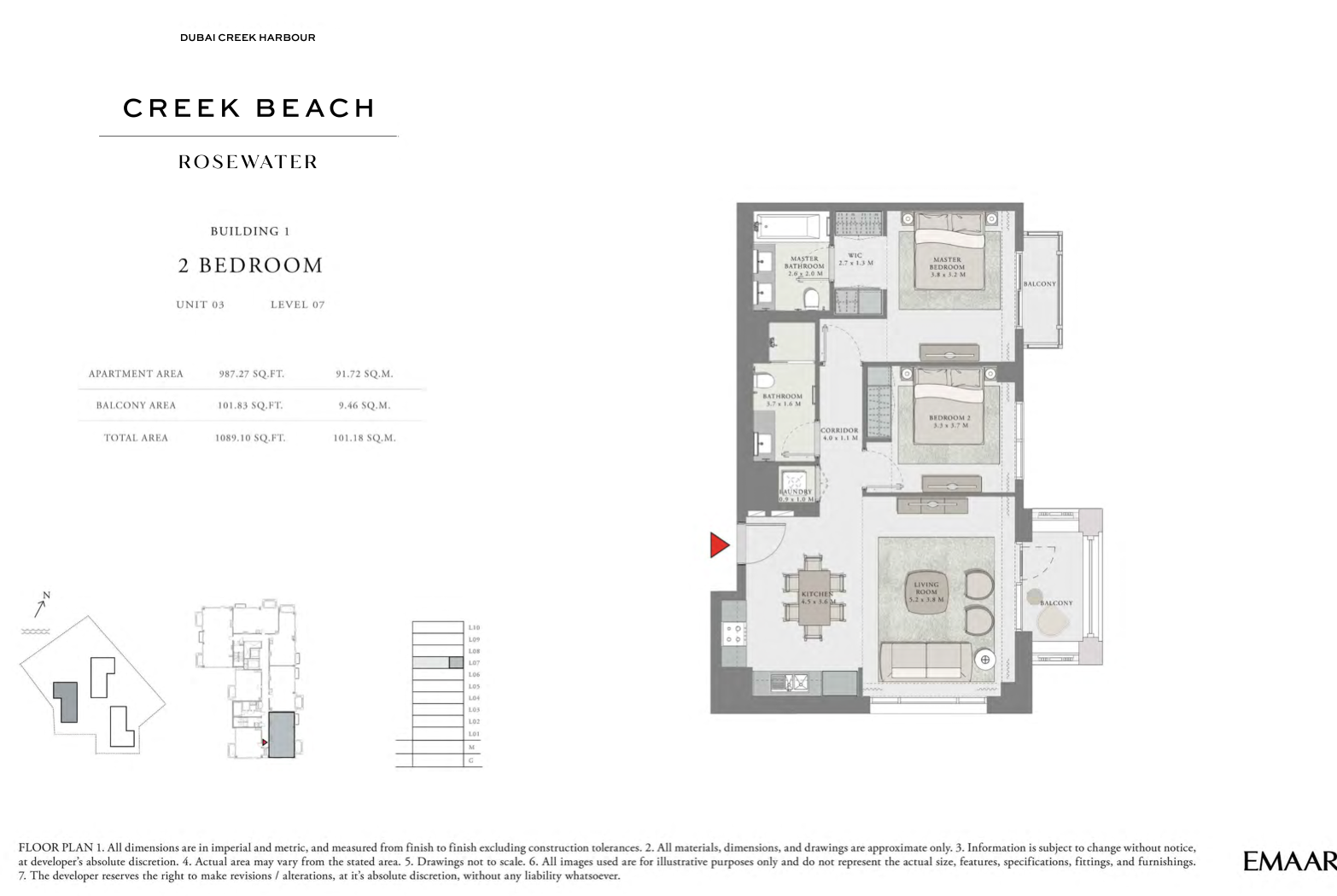2 Bedroom Unit 3 -  Level 7