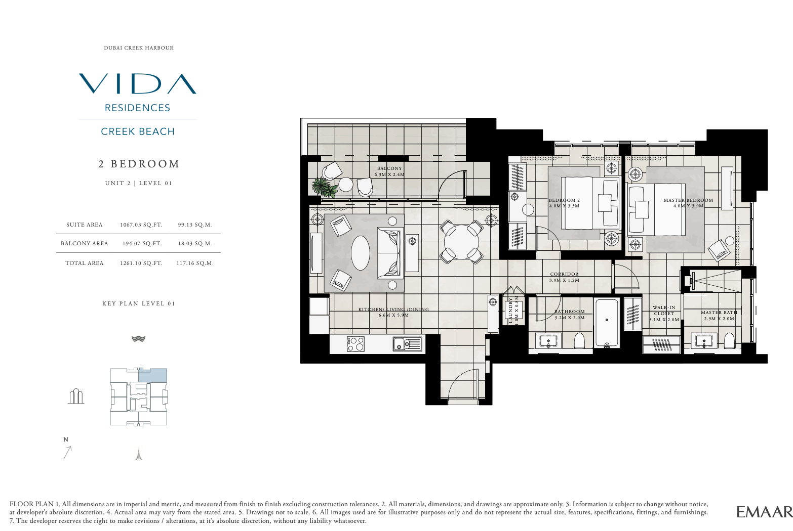 2 Bedroom Unit 2 - Level 1