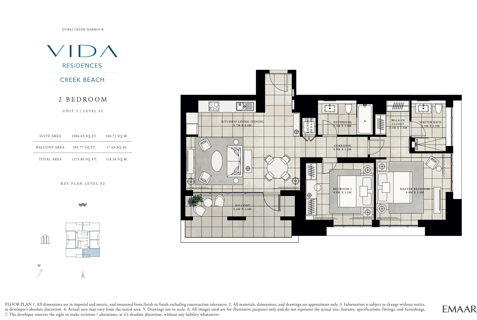 2 Bedroom Unit 5 - Level 2