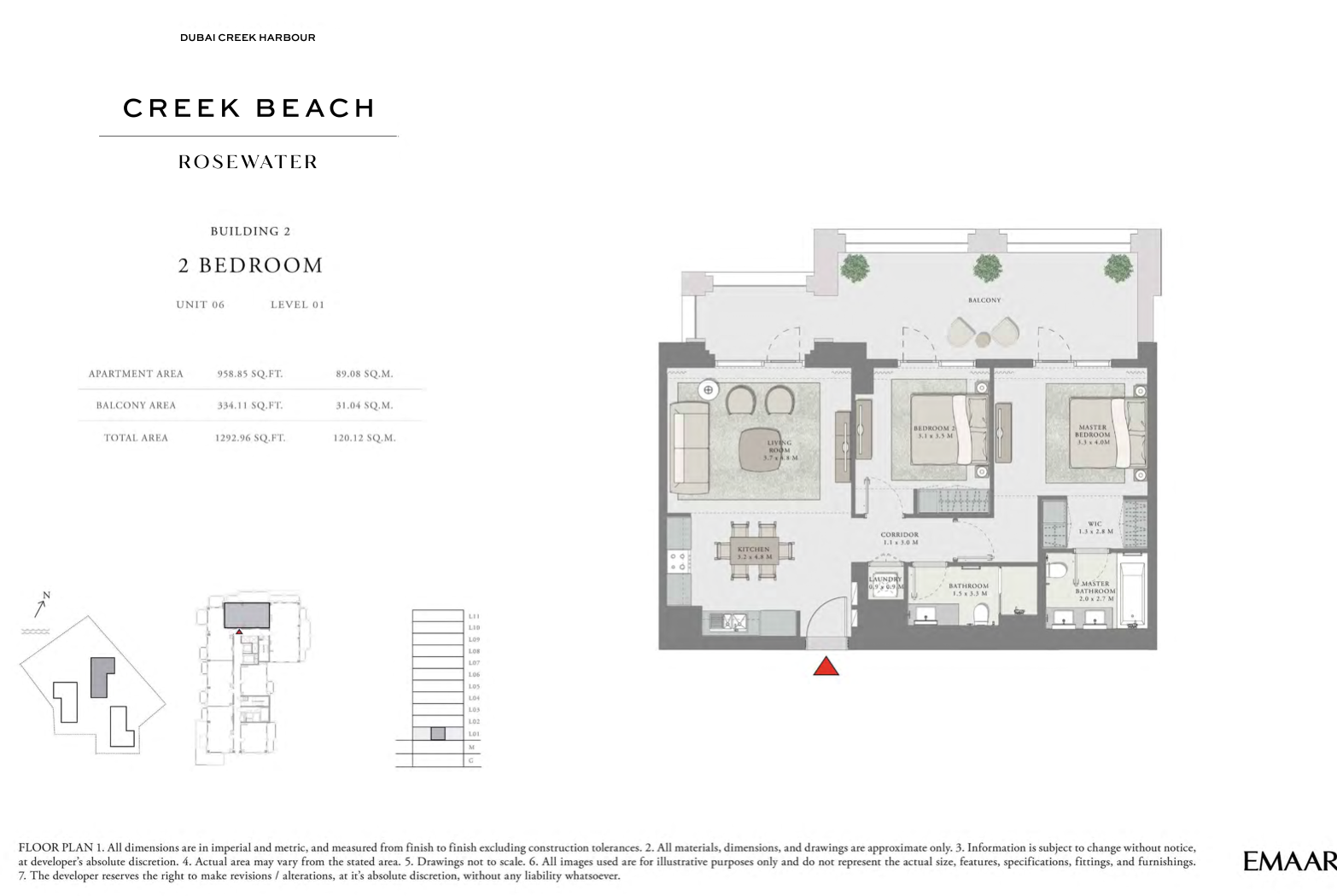 2 Bedroom Unit 6 - Level 1