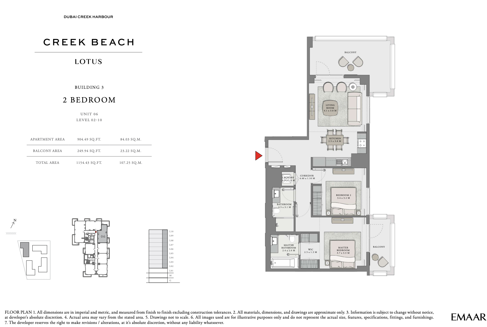 2 Bedroom Unit 6 - Level 2-10