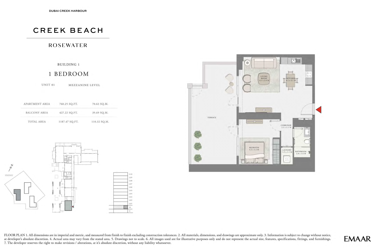 1 Bedroom Unit 1 - Mezzanine Level
