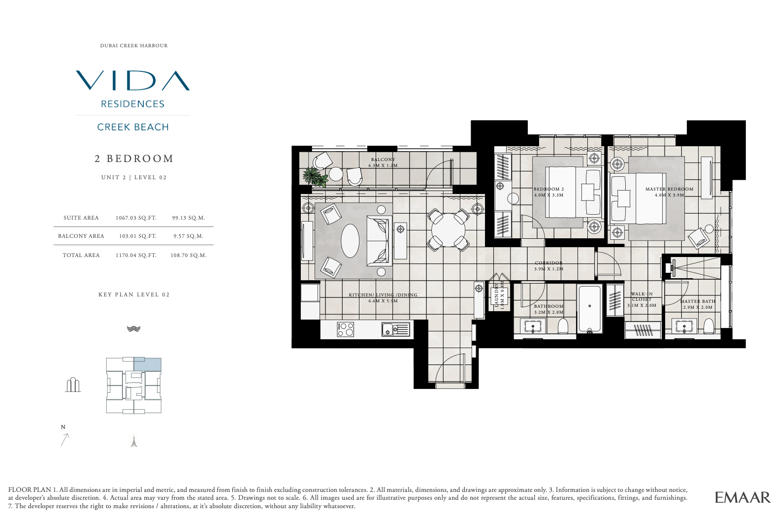 2 Bedroom Unit 2 - Level 2