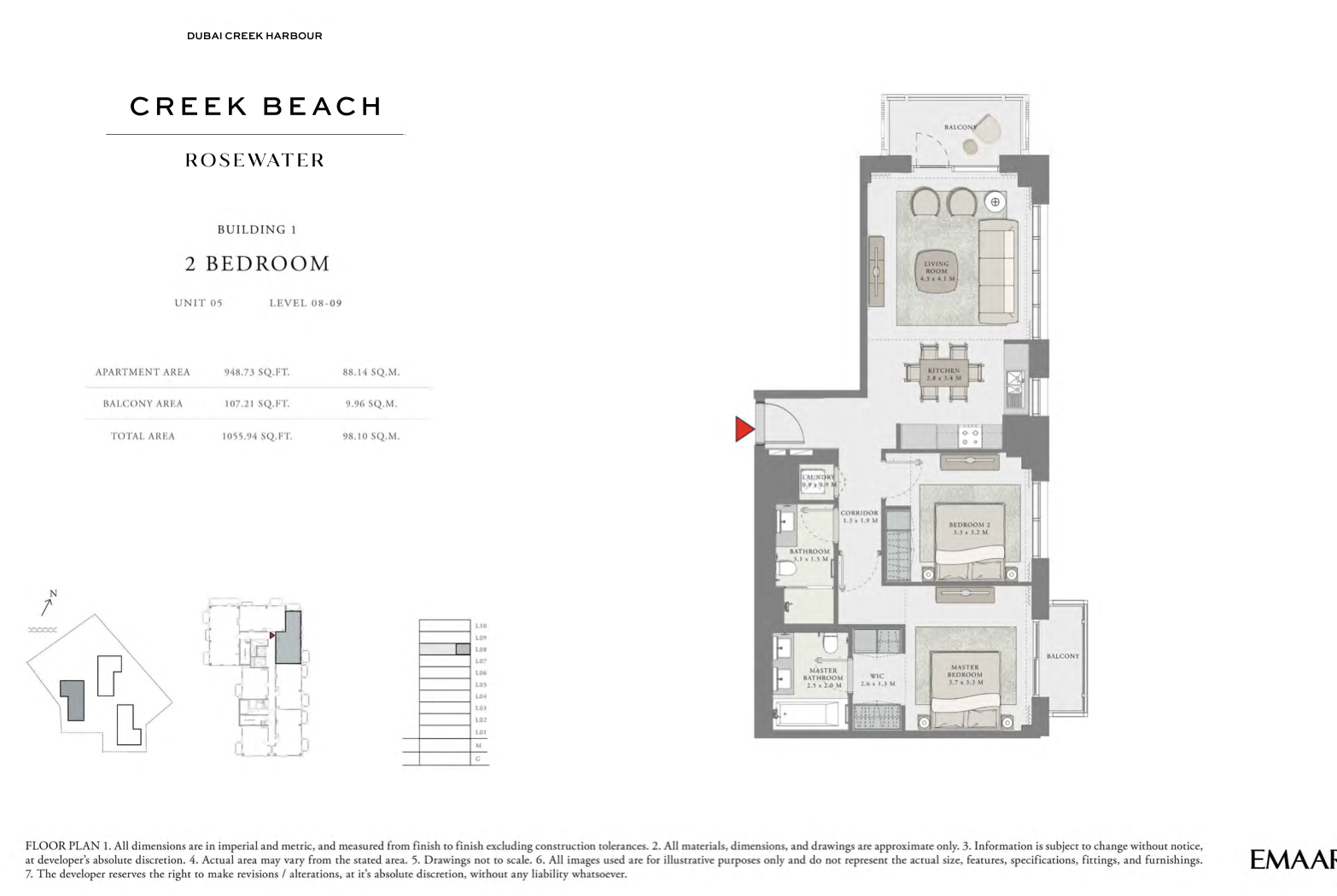 2 Bedroom Unit 5 -  Level 8-9