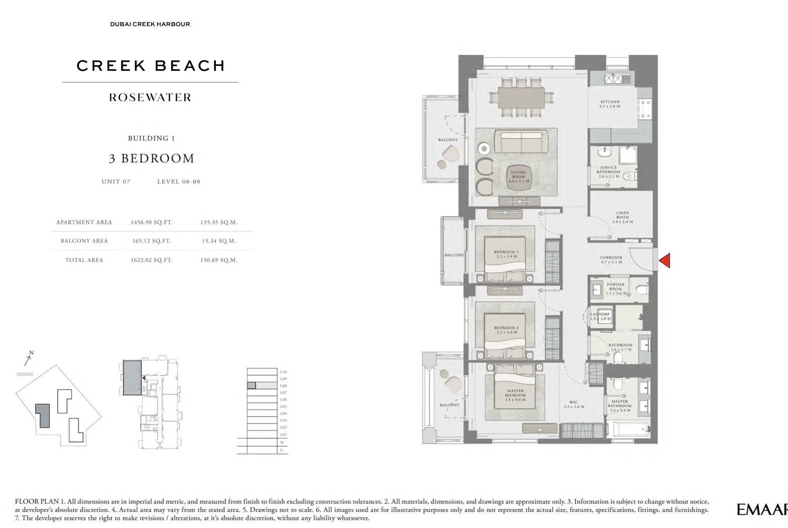 3 Bedroom Unit 7 -  Level 8