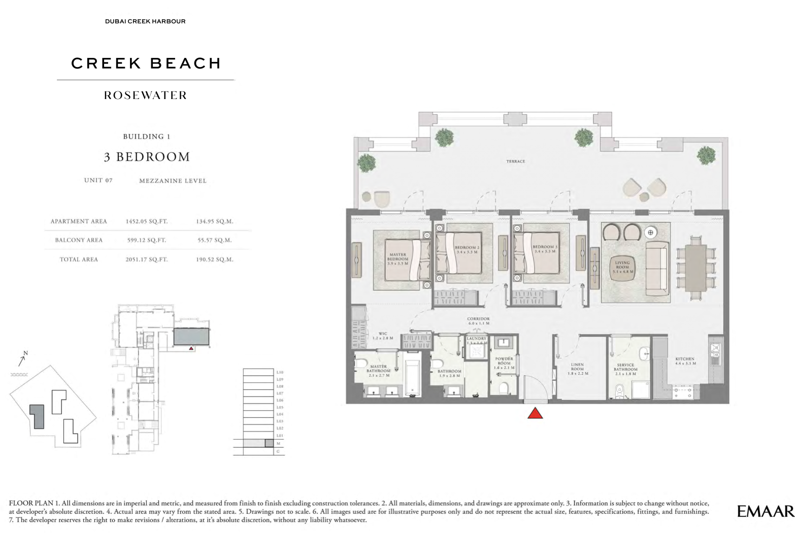 3 Bedroom Unit 7 - Mezzanine Level