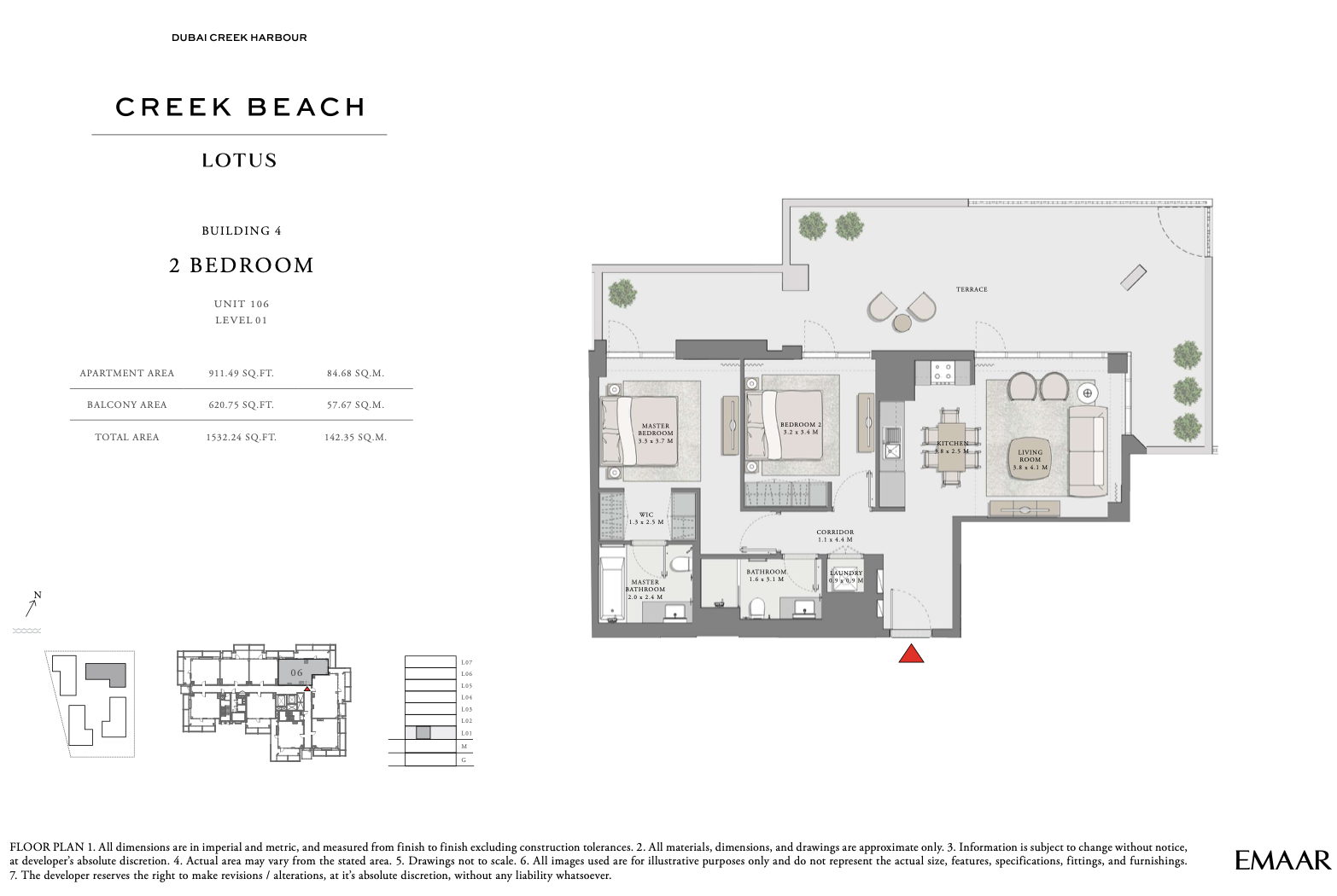 2 Bedroom Unit 6 - Level 1