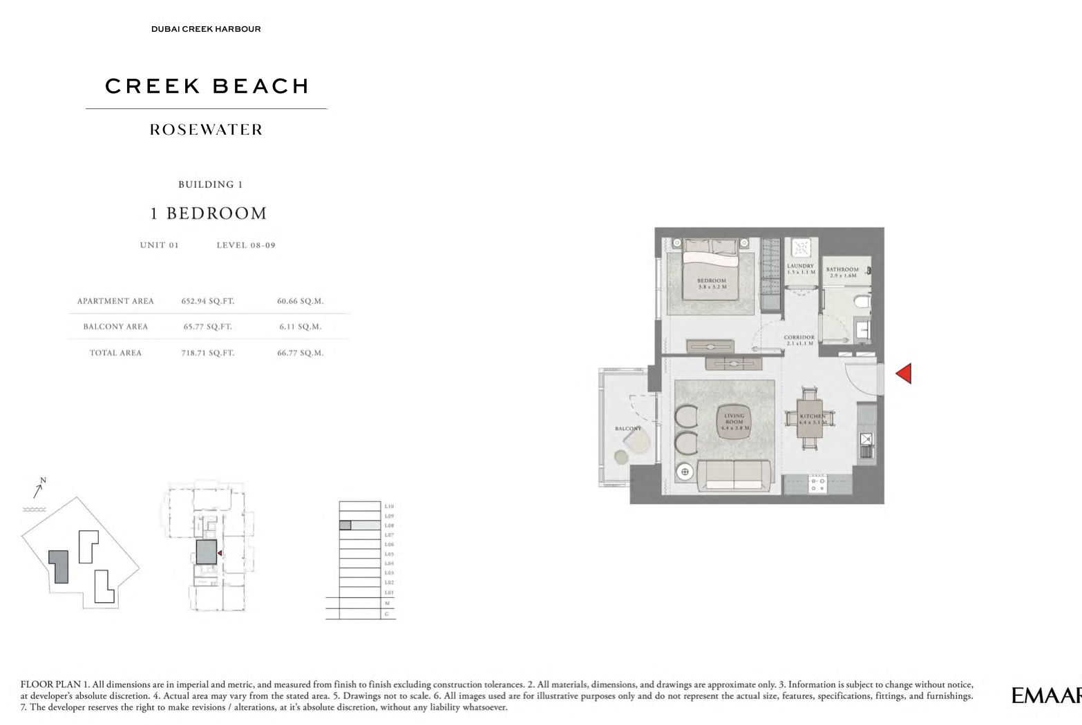 1 Bedroom Unit 1 -  Level 8-9