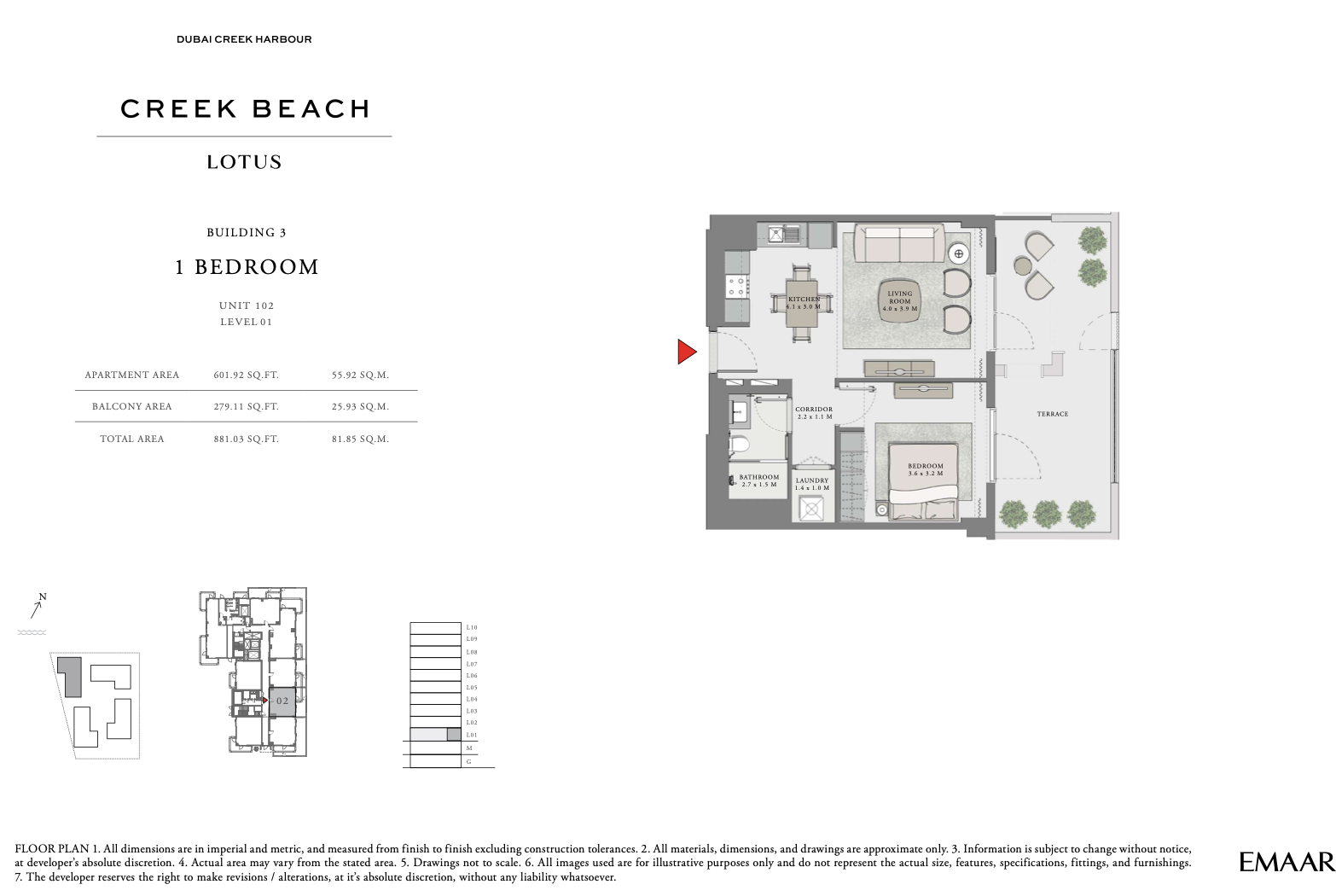 1 Bedroom Unit 2 - Level 1