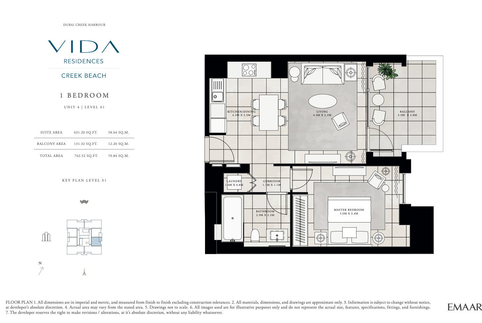 1 Bedroom Unit 4 - Level 1
