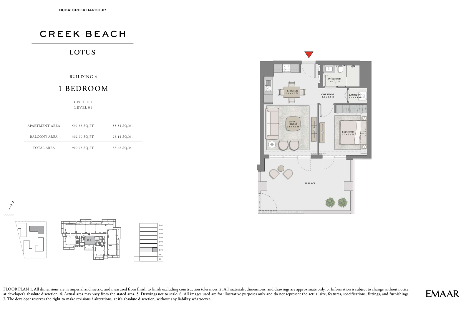 1 Bedroom Unit 1 - Level 1