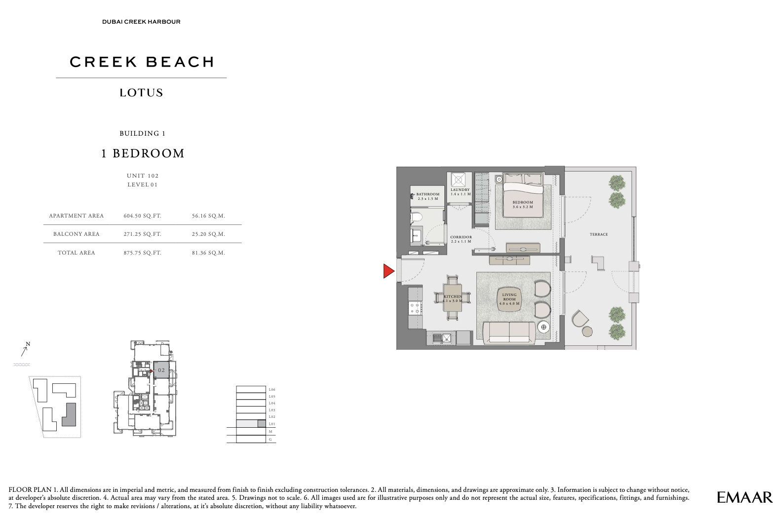 1 Bedroom Unit 2 - Level 1