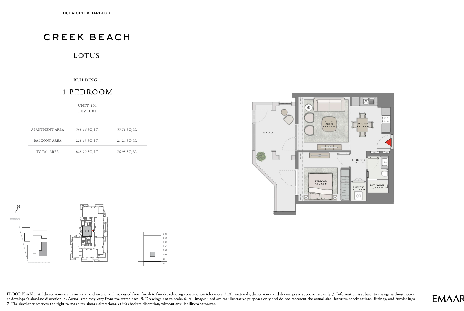 1 Bedroom Unit 1 - Level 1