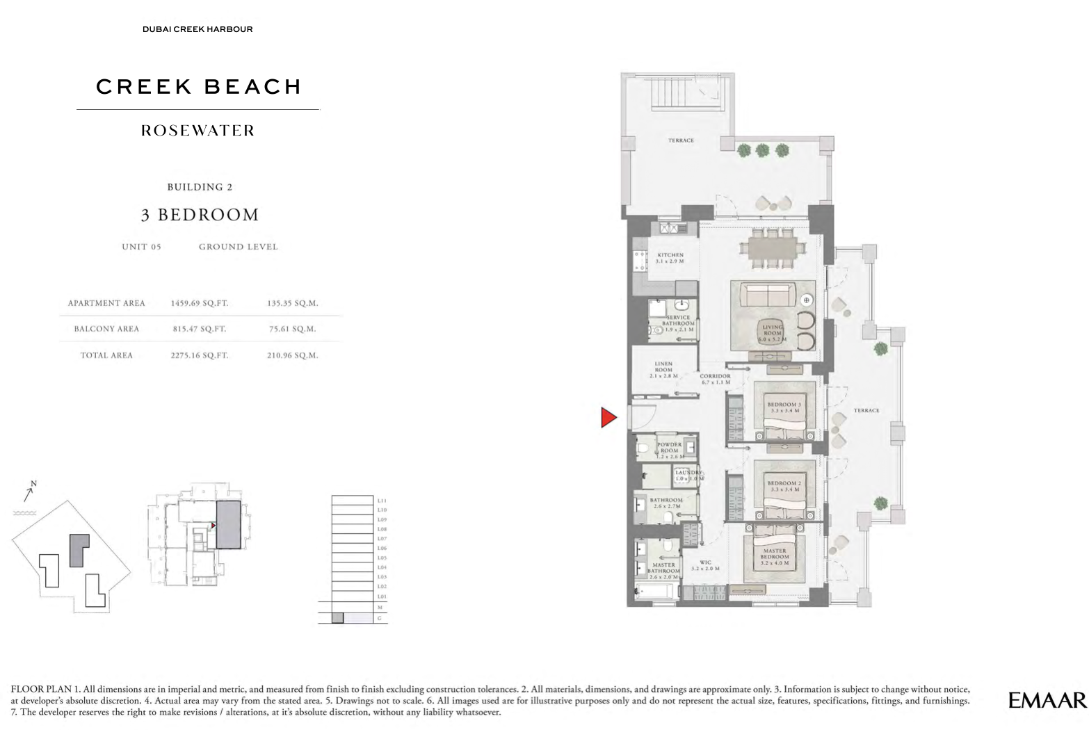 3 Bedroom Unit 5 - Ground Level