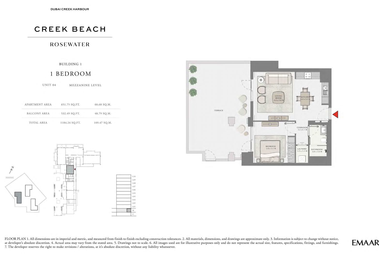 1 Bedroom Unit 4 - Mezzanine Level