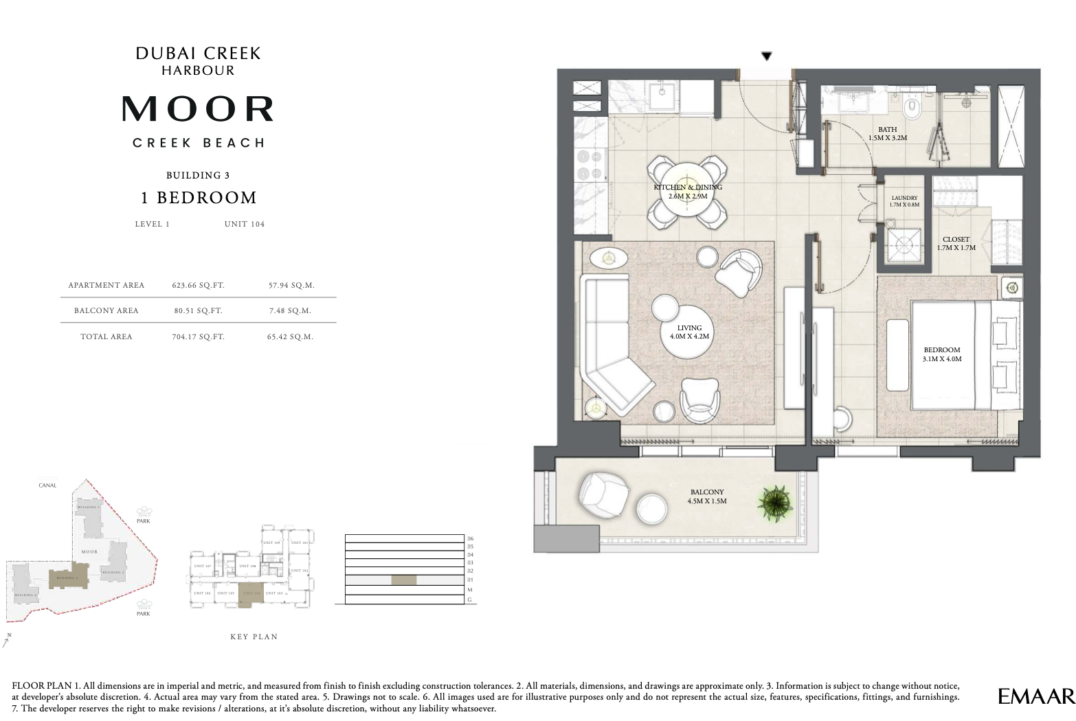 1 Bedroom Unit 4 - Level 1