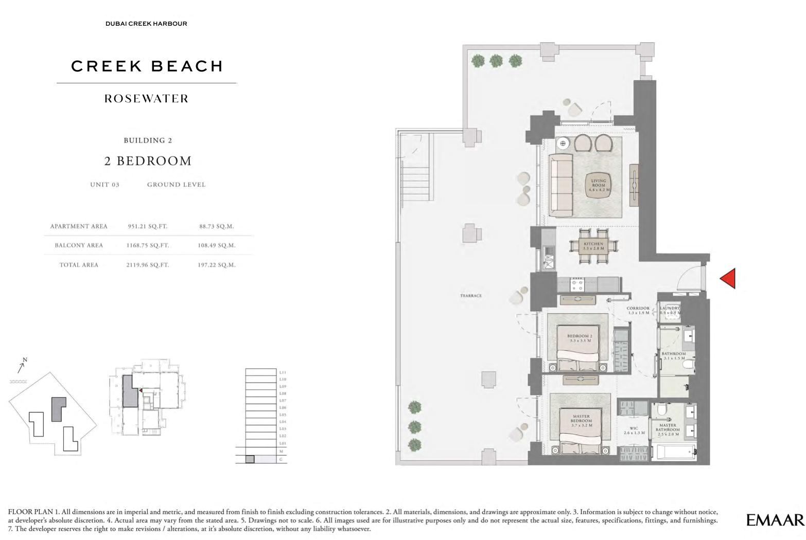 2 Bedroom Unit 3 - Ground Level