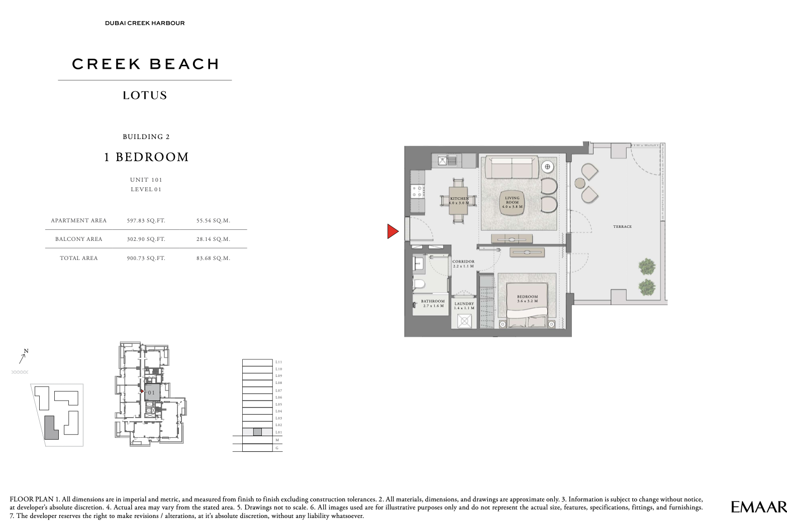 1 Bedroom Unit 1 - Level 1