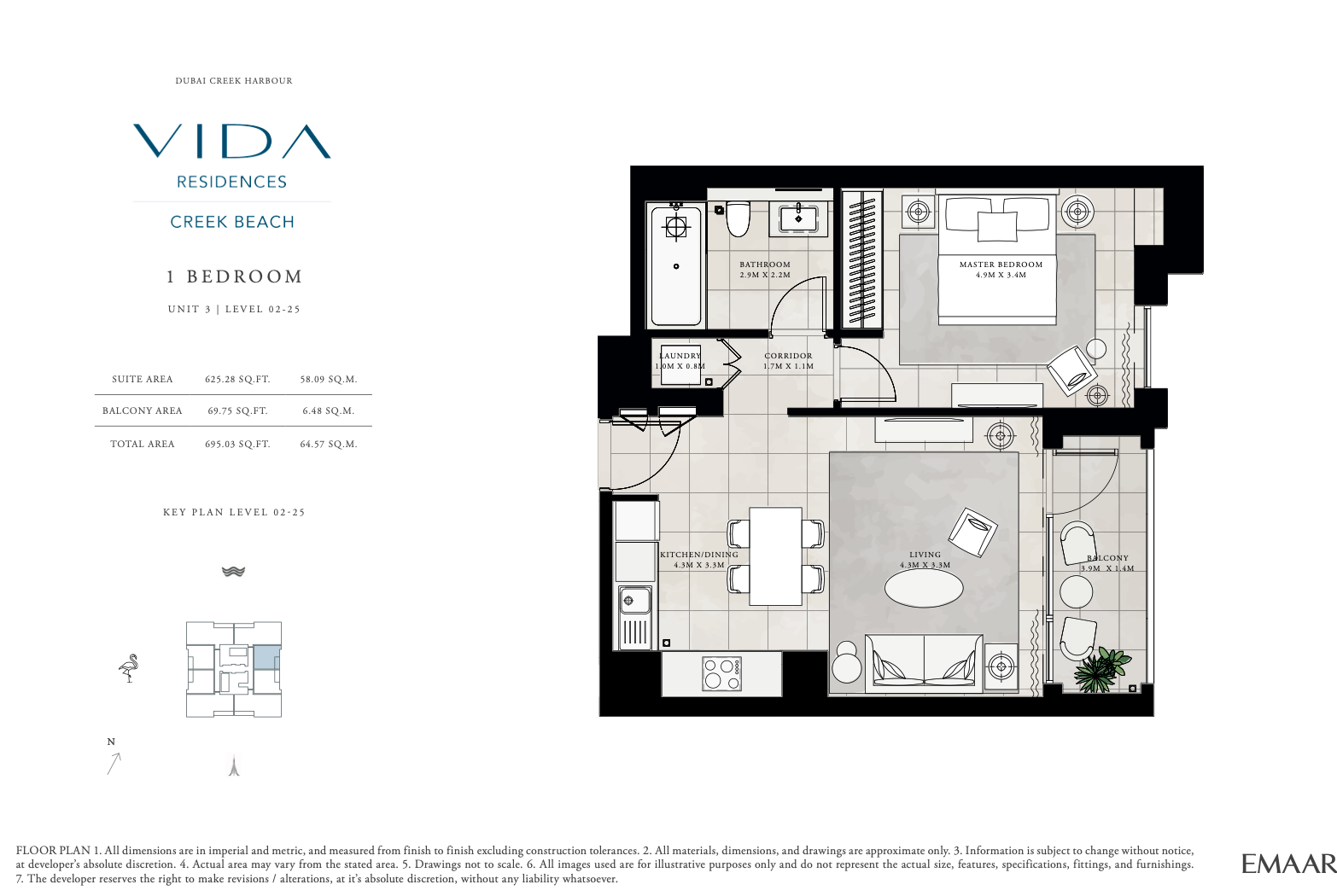 1 Bedroom Unit 3 - Level 2-25