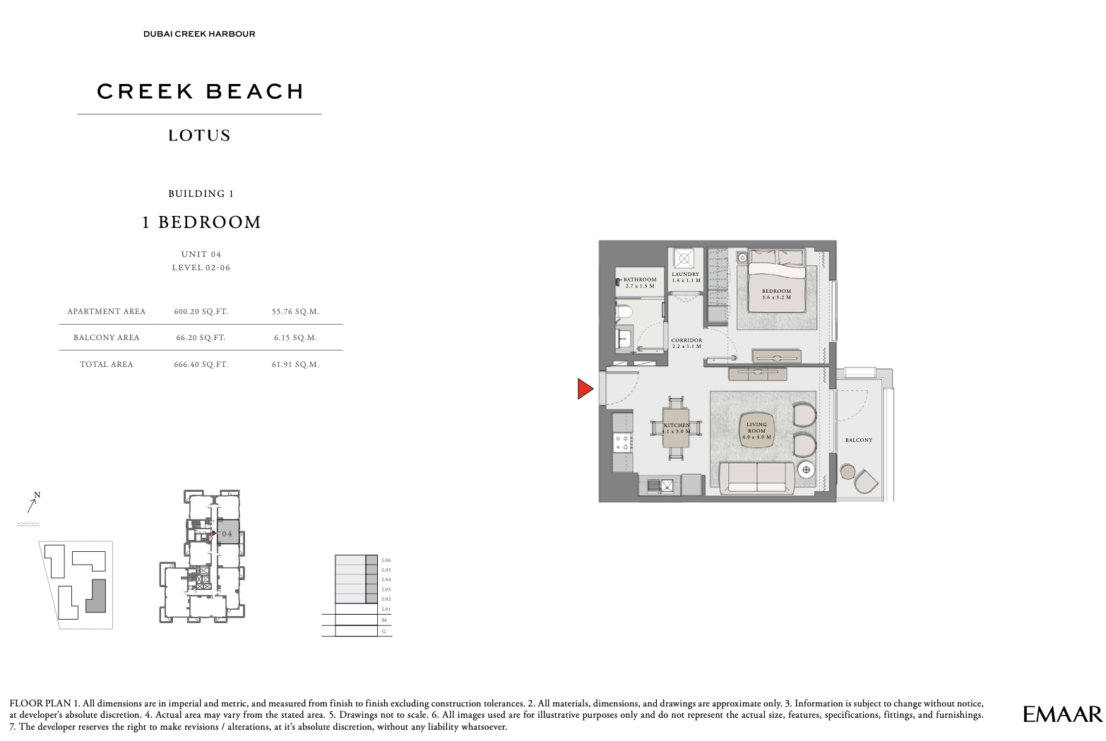 1 Bedroom Unit 4 - Level 2-6