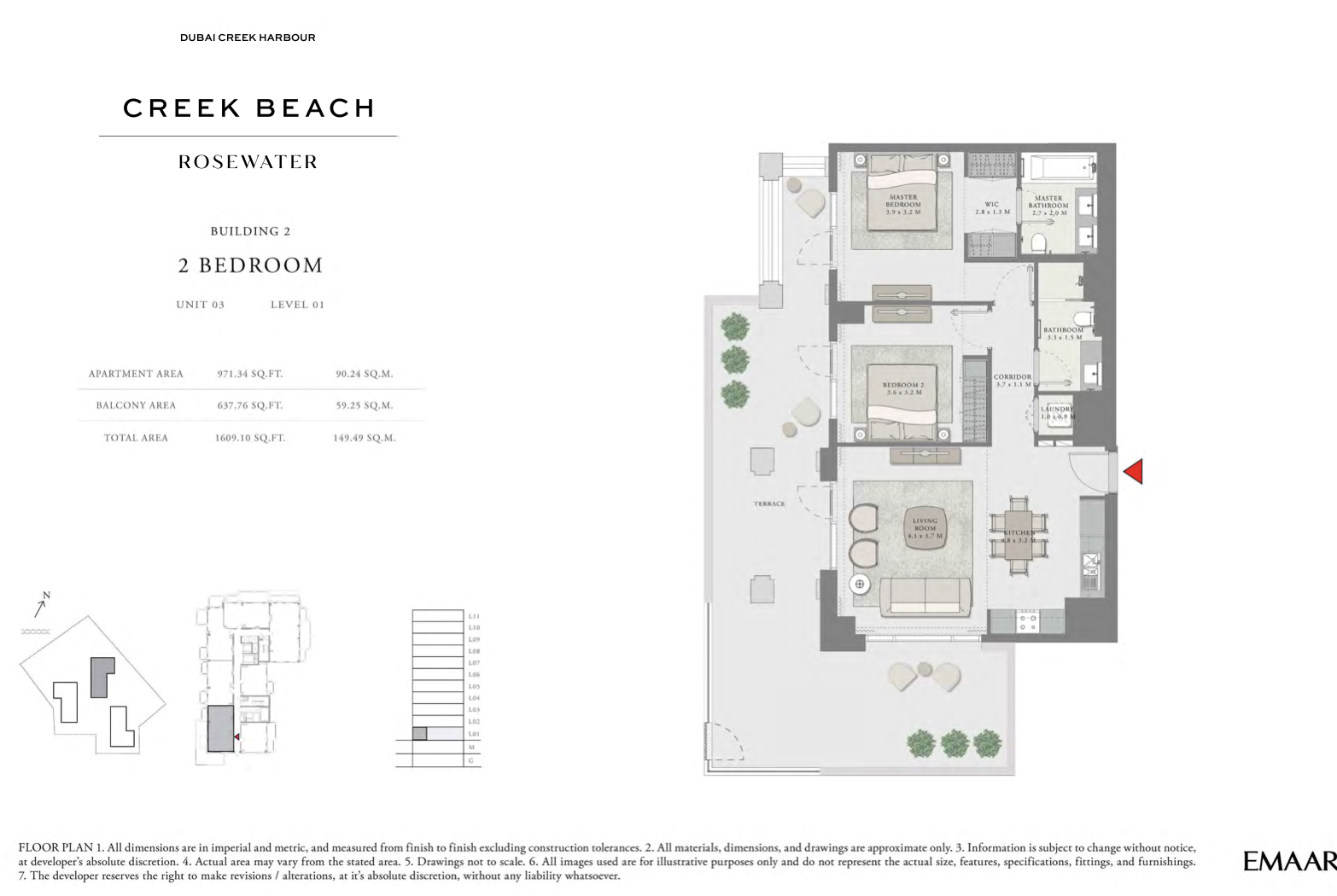2 Bedroom Unit 3 - Level 1