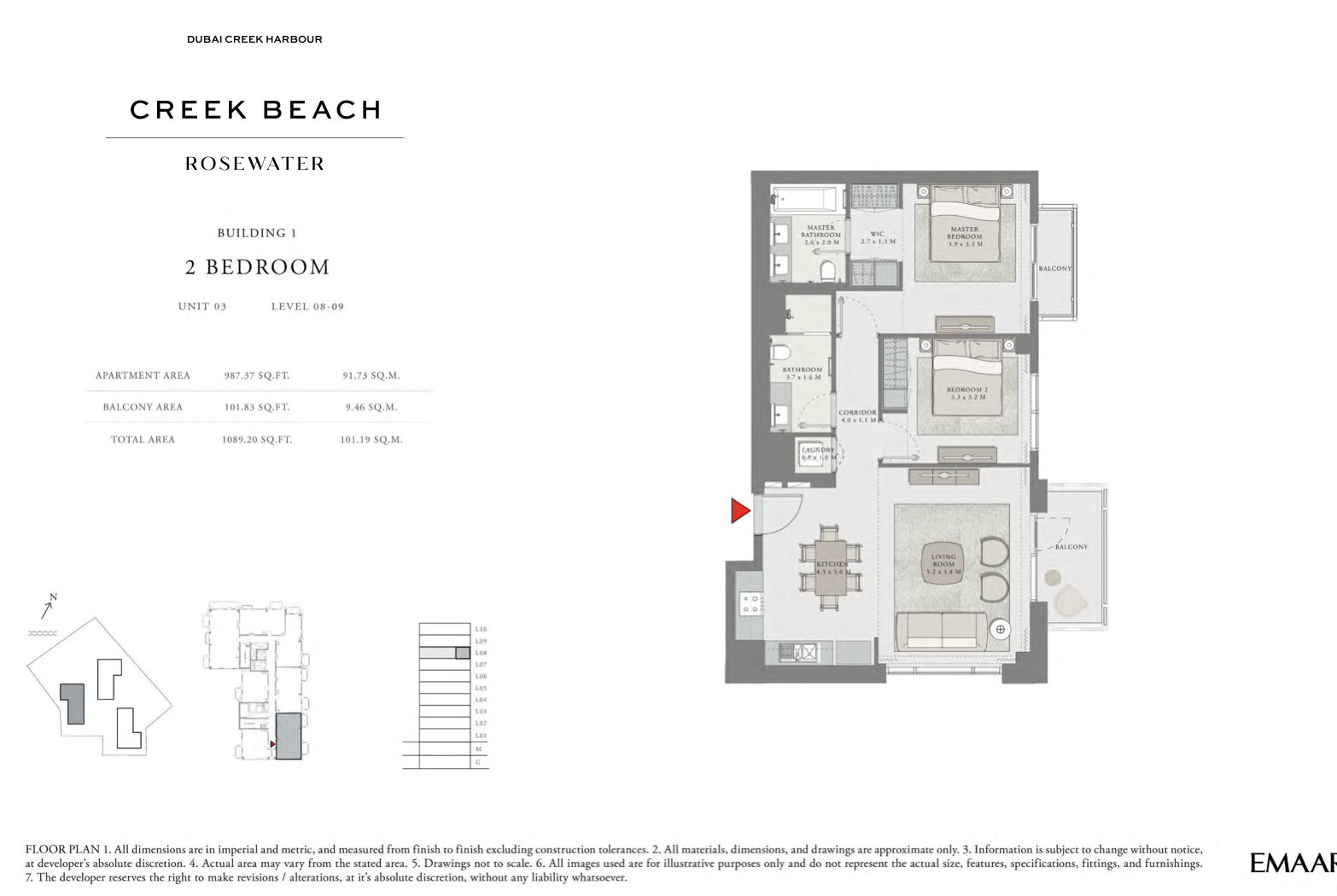 2 Bedroom Unit 3 -  Level 8-9