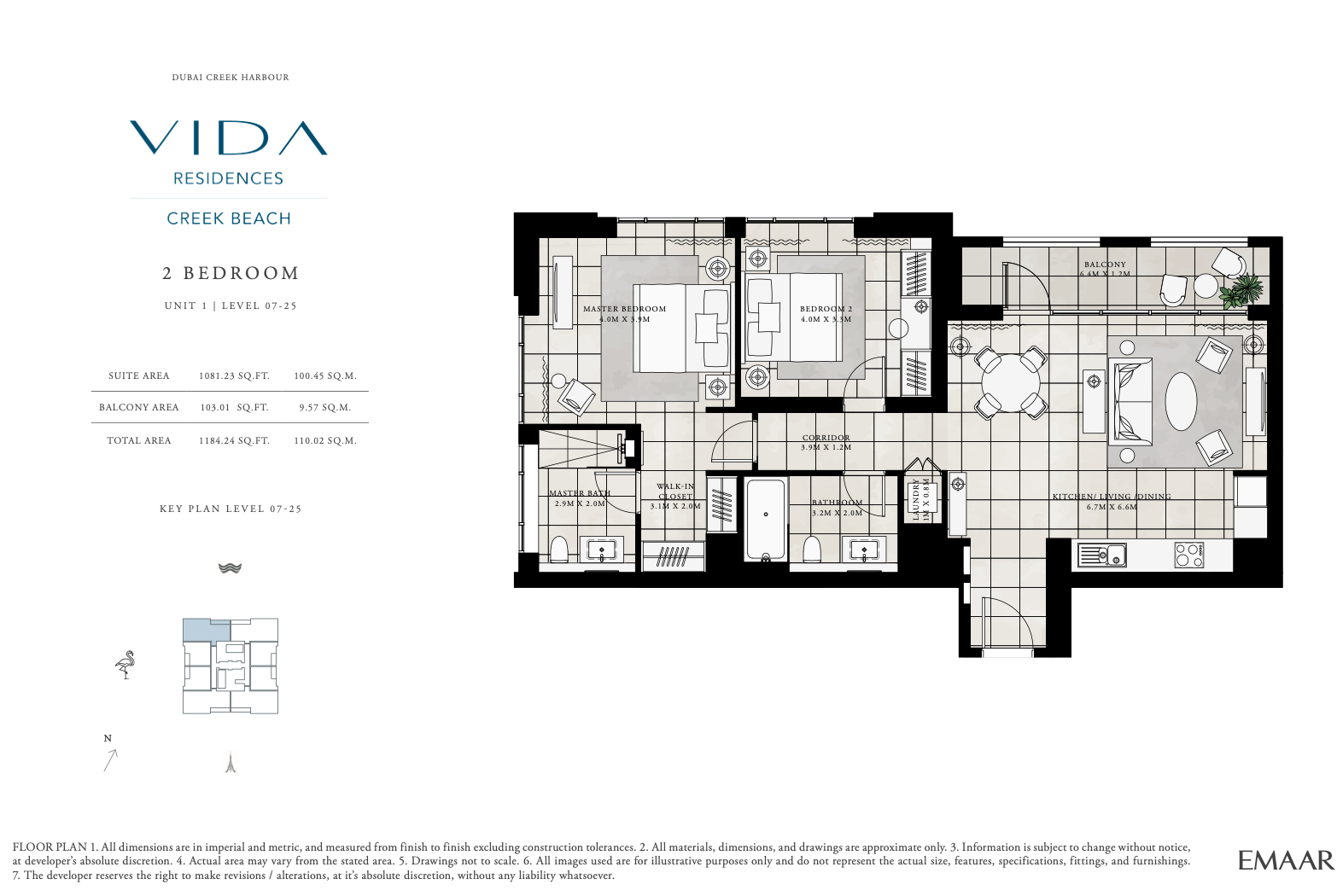 2 Bedroom Unit 1 - Level 7-25