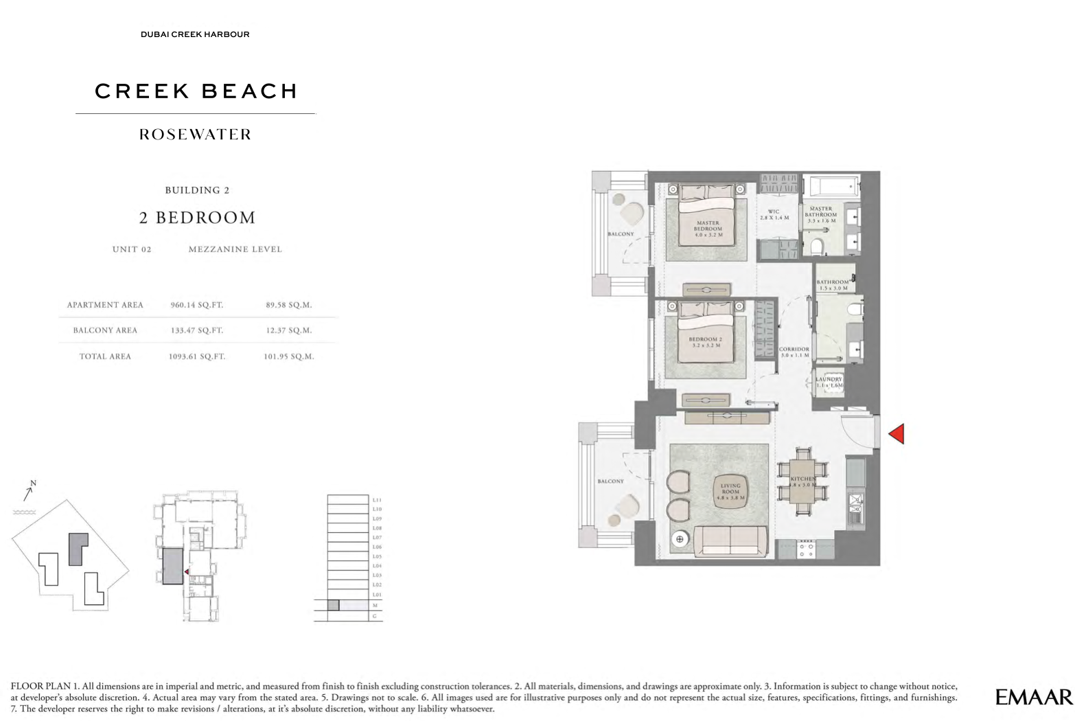 2 Bedroom Unit 2 - Mezzanine Level