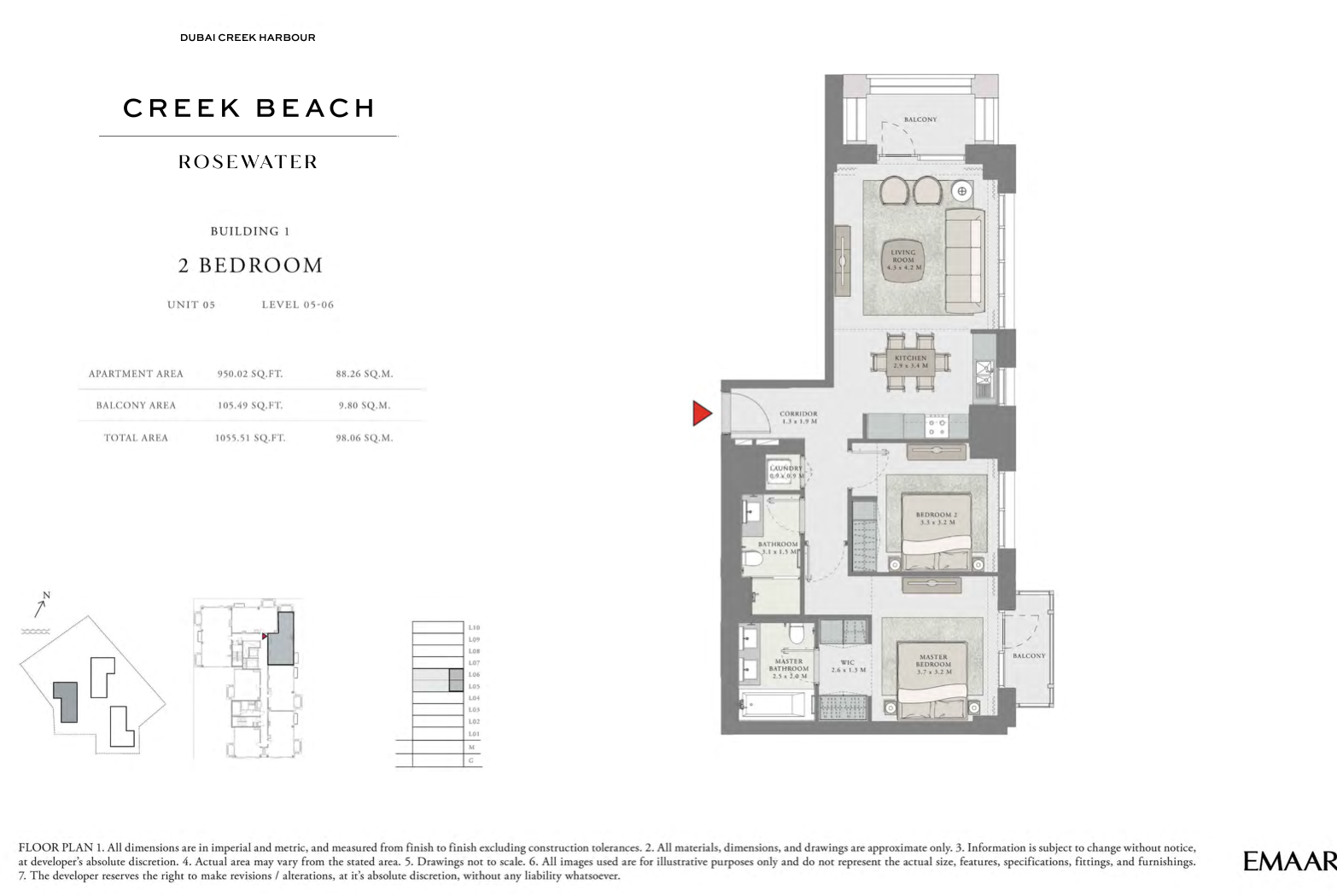 2 Bedroom Unit 5 -  Level 5-6