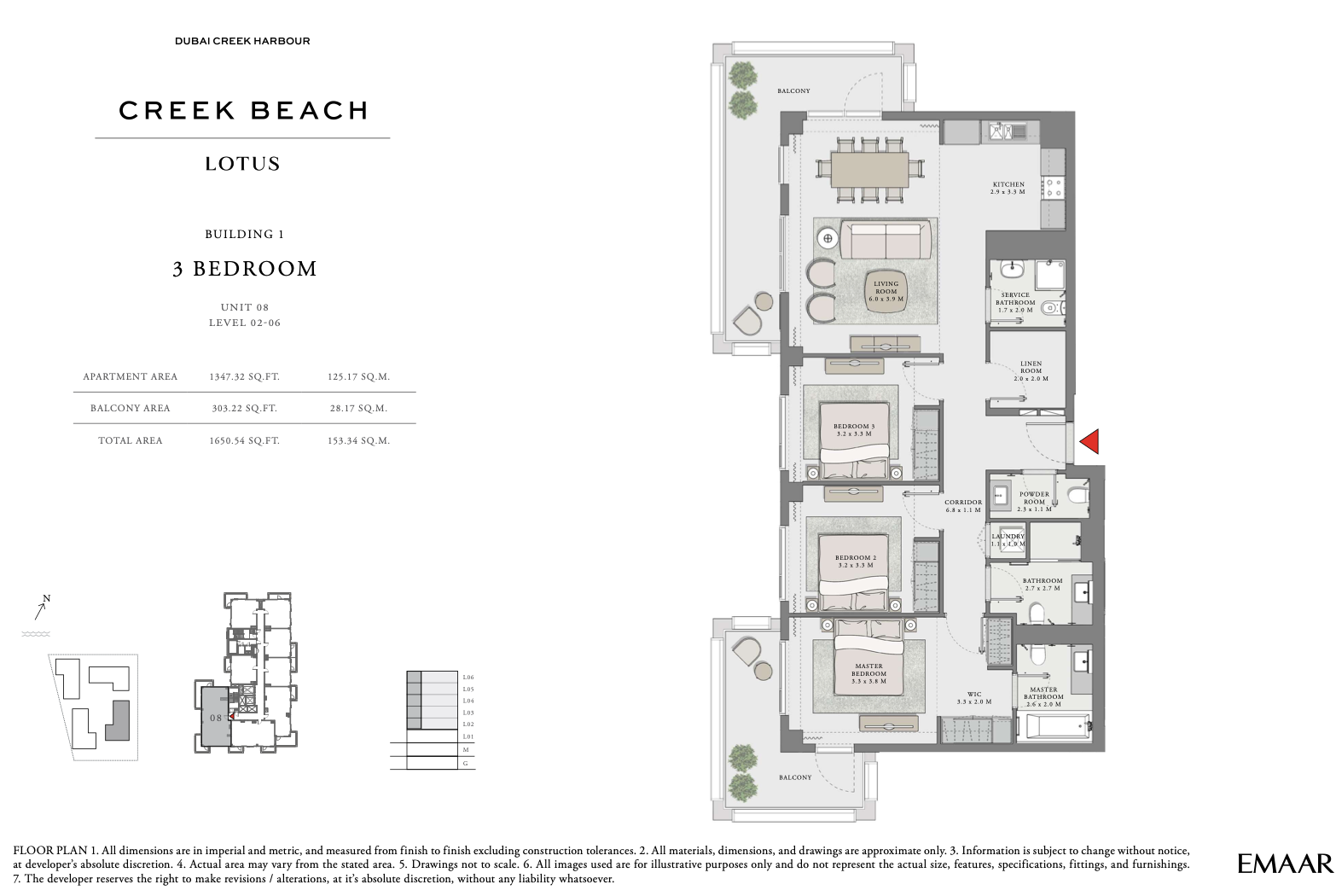 3 Bedroom Unit 8 - Level 2-6