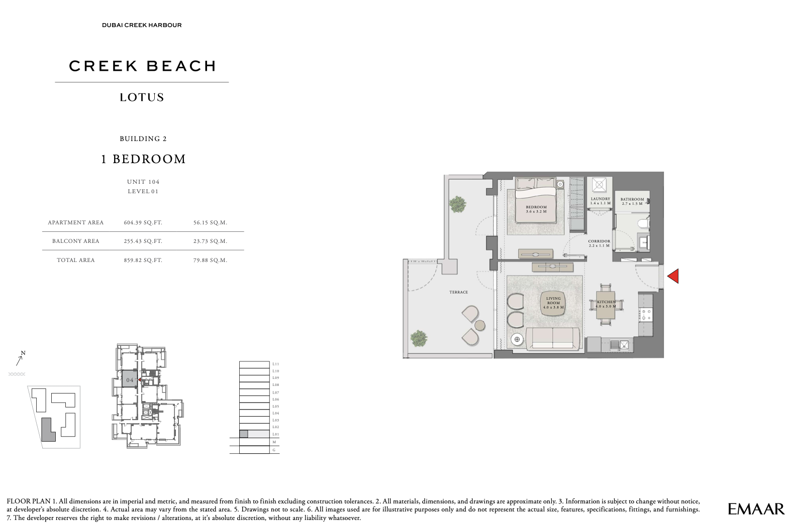 1 Bedroom Unit 4 - Level 1