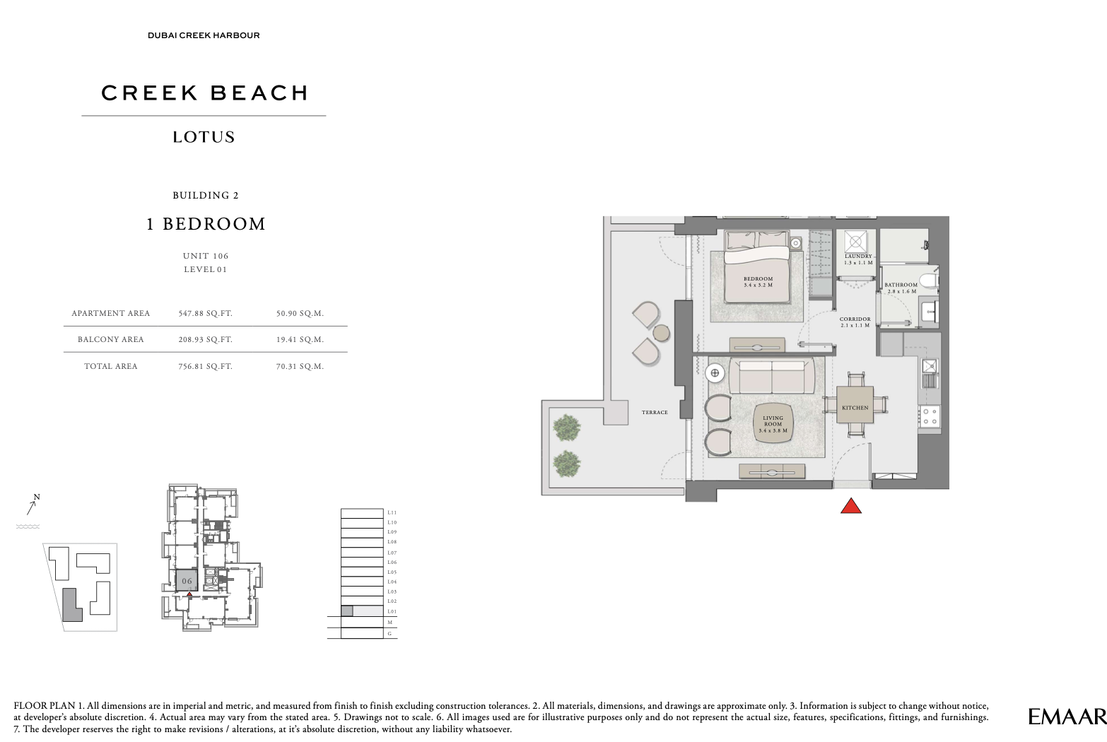 1 Bedroom Unit 6 - Level 1