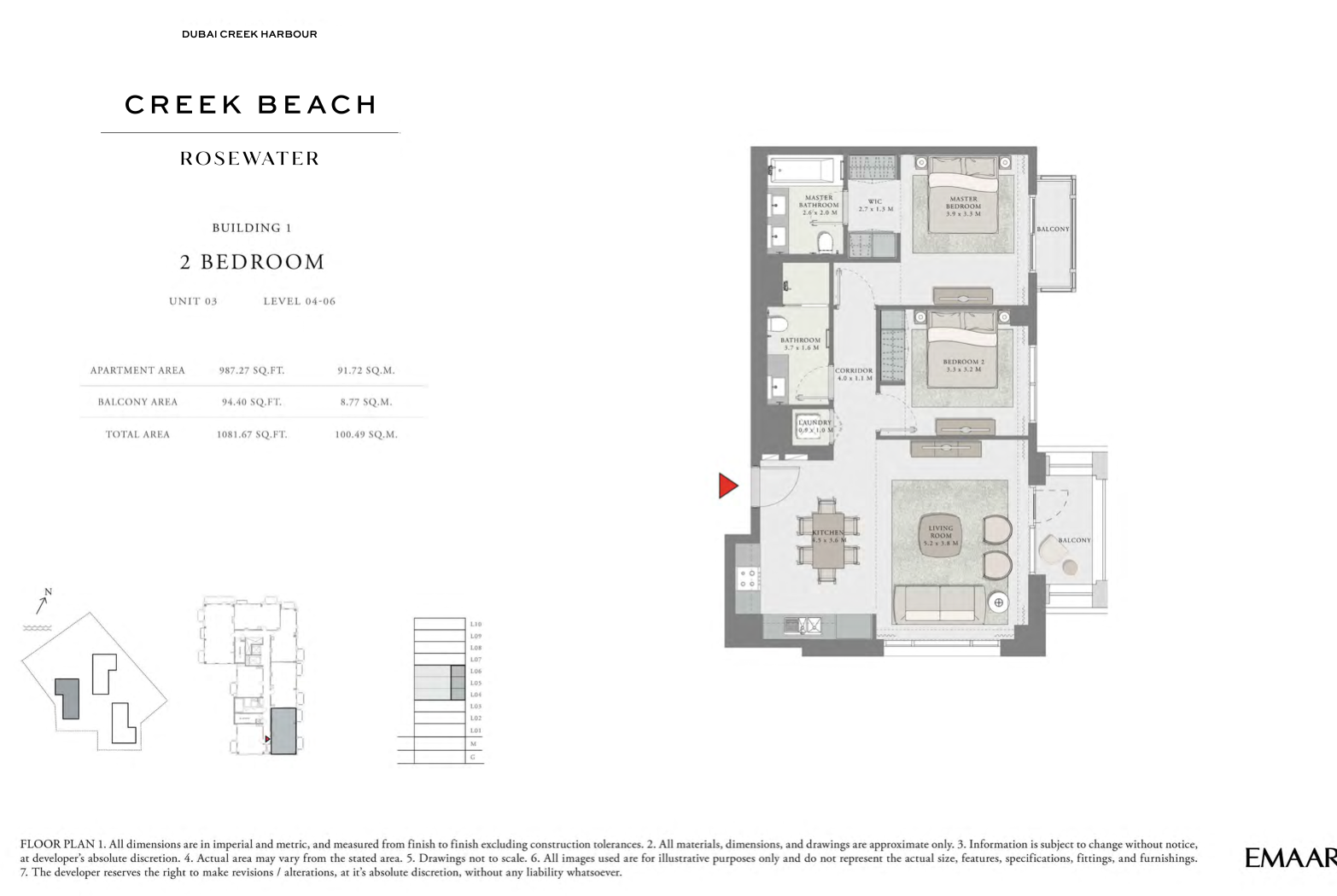 2 Bedroom Unit 3 -  Level 4-6
