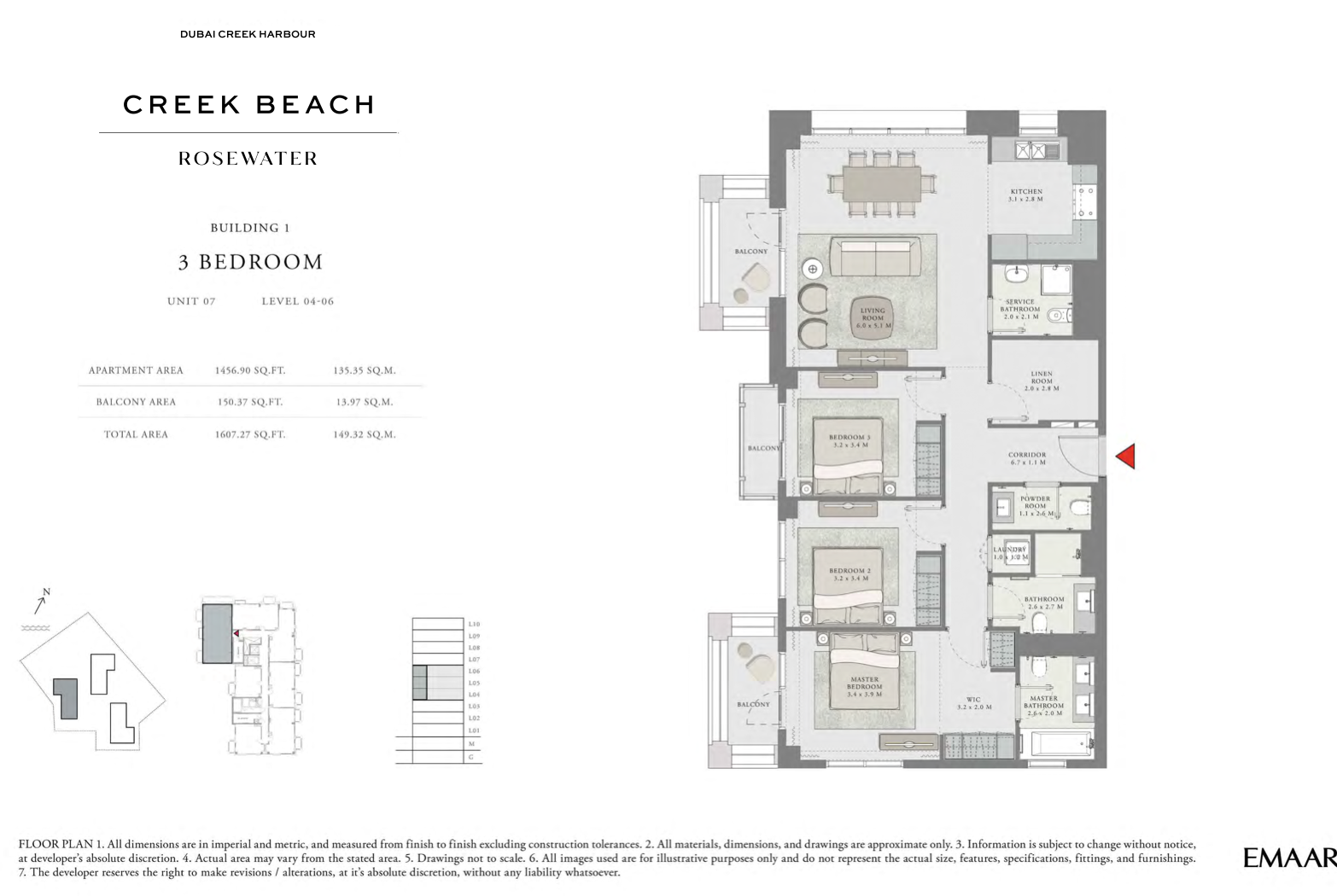 3 Bedroom Unit 7 -  Level 4-6