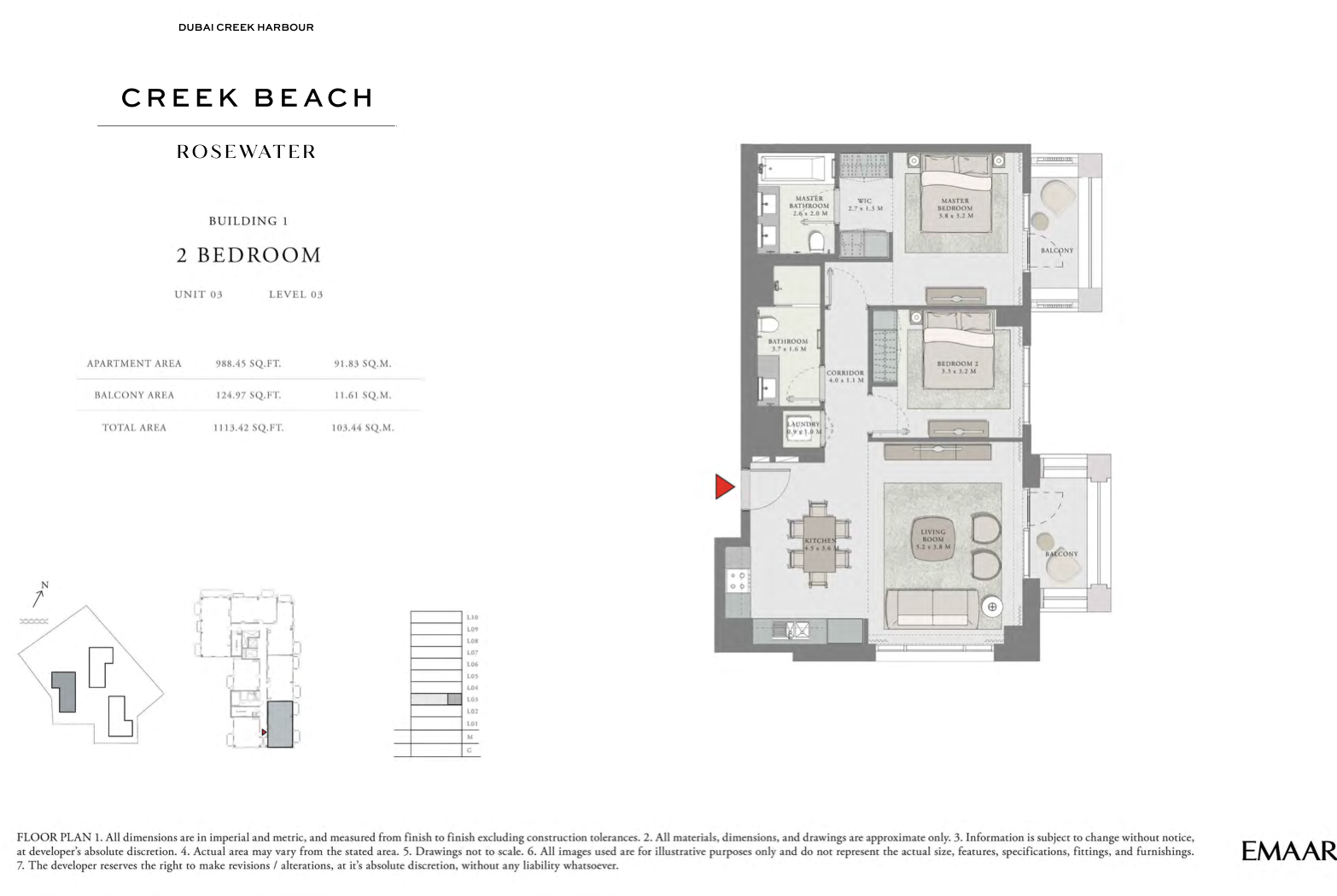 2 Bedroom Unit 3 -  Level 3