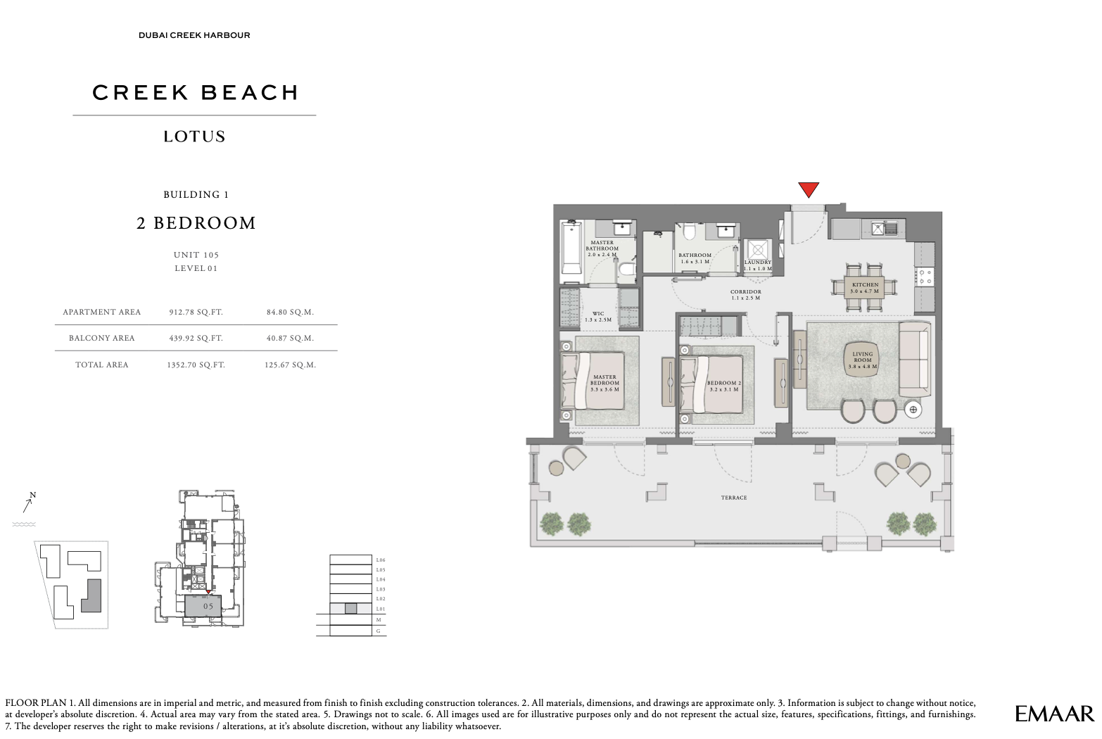 2 Bedroom Unit 5 - Level 1