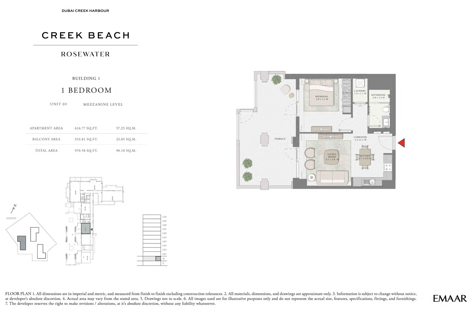 1 Bedroom Unit 3 - Mezzanine Level