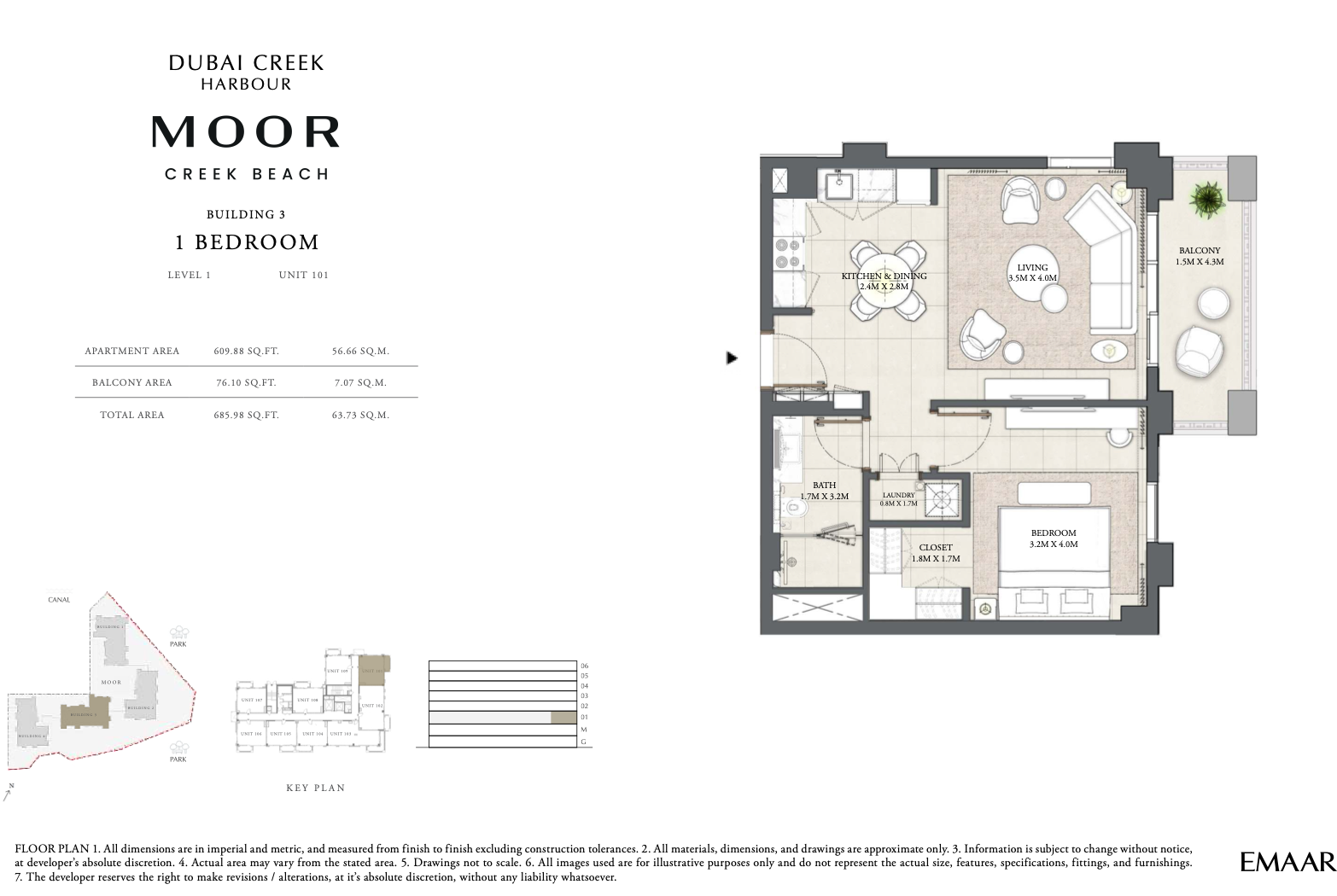 1 Bedroom Unit 1 - Level 1